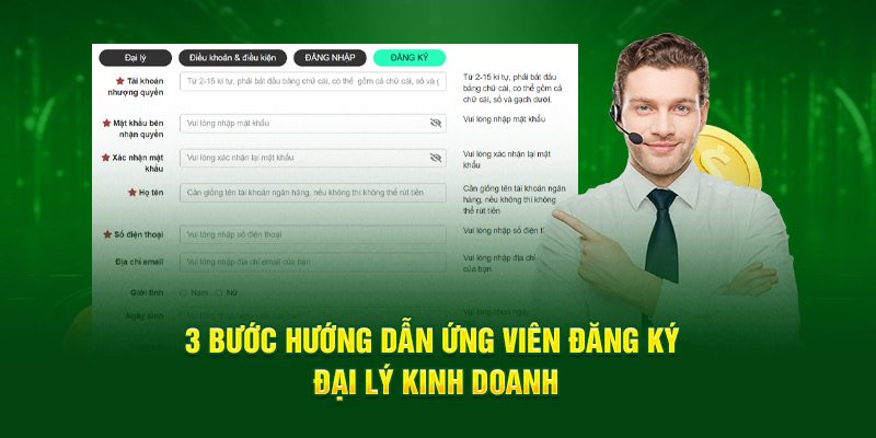 3 bước hướng dẫn ứng viên đăng ký đại lý kinh doanh